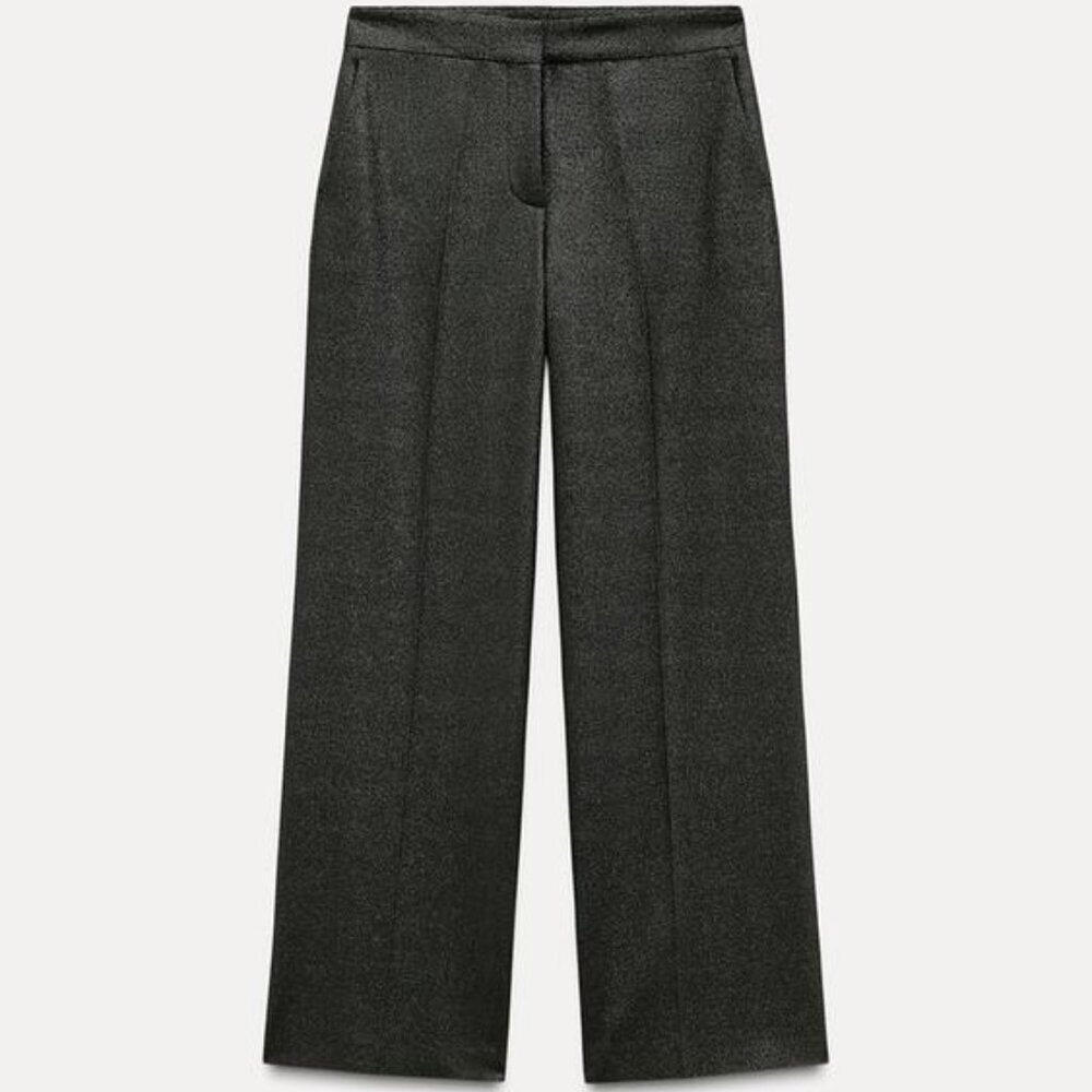 NWT ZARA SPARKLY STRAIGHT LEG PANTS